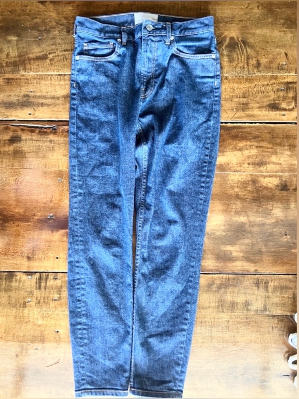 Everlane High Rise Skinny 98% Cot Dark Indigo Wash Regular Denim Jeans